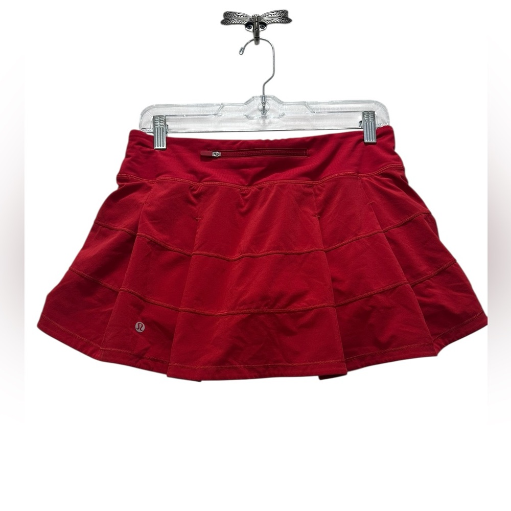 Lululemon Pace Rival Skirt (Tall) *4-way Stretch 15" Dark Red size 6 - Picture 4 of 10
